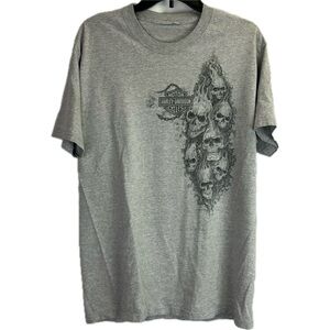 Harley-Davidson New Jersey Fire Skulls Tee Shirt